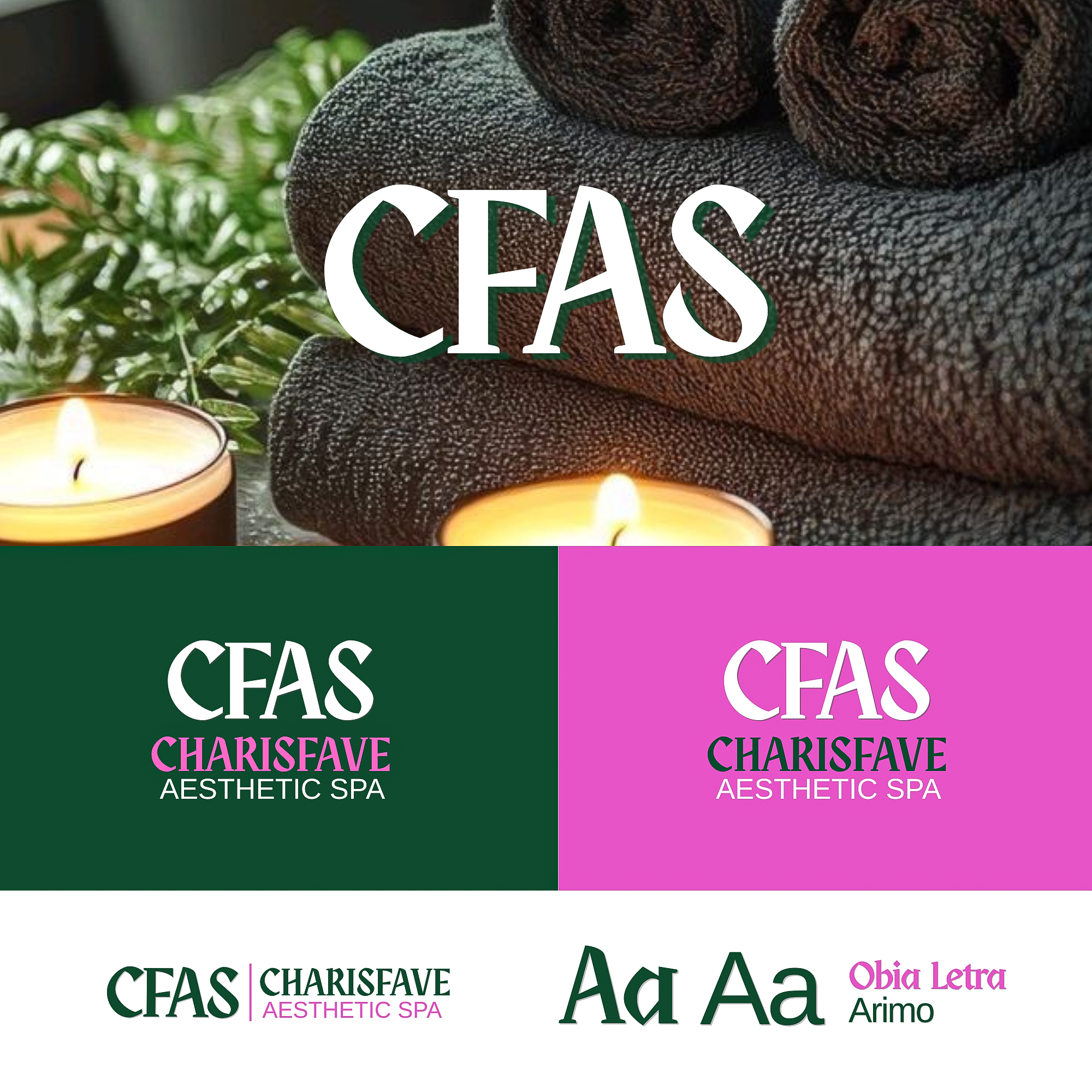 Charisfave Aesthetic Spa brand identity