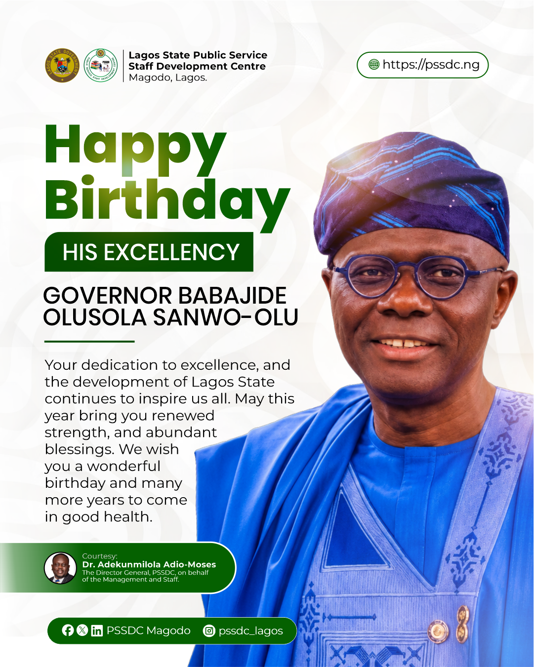 Governor Babajide birthday campaign design